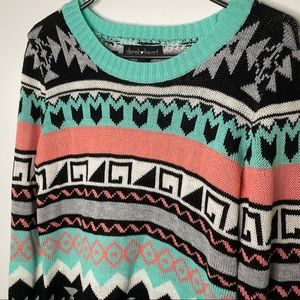 Aztec / Tribal Knit Sweater (NWOT)